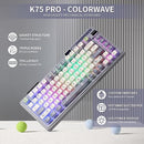 KZZI KZ-75-R37KTG PRO RGB 75% Wireless Gasket Mechanical Keyboard 82 Keys - Gray Like New