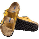 1019326 BIRKENSTOCK MEN'S ARIZONA SOFT FOOTBED SANDALS, OCHRE BROWN TAN, SIZE 9 Like New