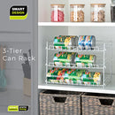 Smart Design Can Organizer for Pantry, Refrigerator, Cabinet, Spice Rack - White Like New