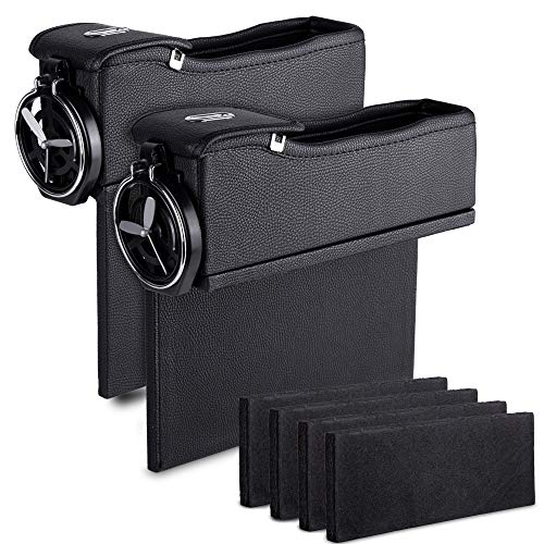 ZENTO DEALS CAR CONSOLE SEAT SIDE COIN CUP HOLDER STORAGE ORGANIZER ZD-13, Black Like New