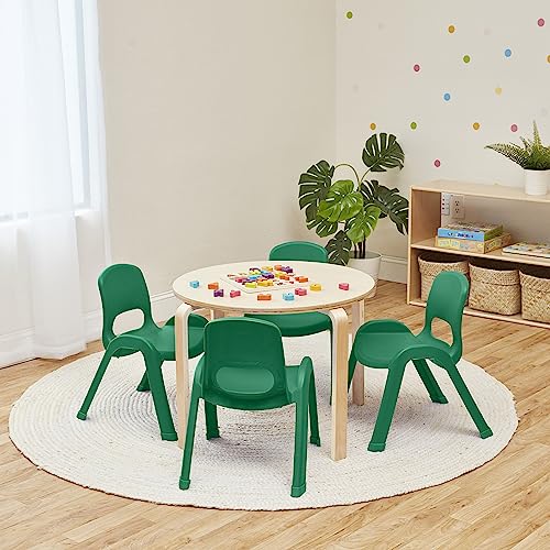 ECR4Kids SitRight Chair, Classroom Seating, Green, 4-Pack Like New