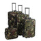 Rockland Journey Softside Upright Luggage Set, Expandable, Camouflage, 4-Piece Like New