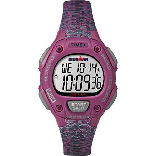 Timex Women's TW5M07600 Ironman Classic 30 Mid-Size Pink Resin Strap Watch Like New