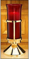 Sudbury NS693 Sanctuary Lamp With Ruby Sanctuary Globe - RED/GOLD - Like New