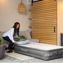 TRUAIRE INTEX 64021E TRUAIRE LUXURY AIR MATTRESS FIBER-TECH BUILT-IN - GRAY - Brand New