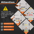 SOCTONE 10.5 FT ALUMINUM LIGHTWEIGHT EXTENSION LADDER, 330LBS - SILVER - Like New