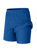 JUMP START MEN'S 2 IN 1 STRETCH ACTIVE QUICK DRY GYM RUNNING SIZE: L - ROYAL - Like New