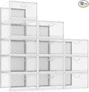 Pinkpum Shoe Storage Boxes Shoe Organizer for Closet Clear 12 - Scratch & Dent