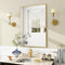BEAUTYPEAK WALL MIRROR 24" X 36" RECTANGULAR BATHROOM WALL MIRROR - GOLD - Brand New