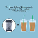 HYPERCHILLER PATENTED ICED COFFEE/BEVERAGE COOLER 12.5OZ - SLATE BLUE - Like New