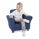 MELISSA & DOUG DENIM FABRIC CHILD’S READING CHAIR, KID'S FURNITURE - BLUE - Like New