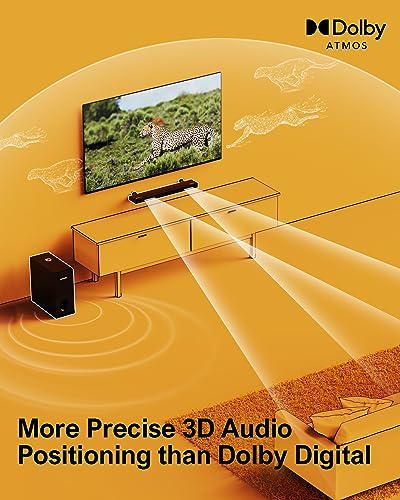 ULTIMEA Sound Bar for Smart TV with Dolby Atmos 190W Peak Power NOVA-S50 - BLACK - Like New