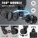 CARRY ON LUGGAGE 22X14X9 AIRLINE APPROVED HARD SUITCASES SPINNER WHEELS - BLACK - Like New