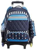 Grand Sierra Designs Blue Kids Backpack Rolling Adjustable Trolley - NEW - Brand New