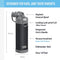 THERMOS FUNTAINER 16 OUNCE BOTTLE WITH WIDE SPOUT LID F41103CH6 - MATTE CHARCOAL - Like New