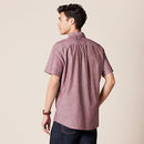 AMAZON ESSENTIALS MEN'S REGULAR-FIT, SHORT-SLEEVE BUTTON-DOWN, BURGUNDY, XXL - Brand New