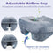 HOMCA FACE DOWN PILLOW MEMORY FOAM AND REMOVABLE COVER PL13 - DARK GRAY - Like New