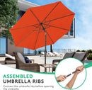 JEAREY 9FT OUTDOOR PATIO UMBRELLA - ORANGE RED - Like New