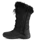 POLAR Womens Quilted Faux Fur Cuff Winter Duck Snow Rain Boots Size: 11 - Black - Like New