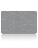 VEELOIM STONE BATH MAT DIATOMACEOUS SHOWER MAT NON-SLIP SUPER ABSORBENT - GRAY - Like New