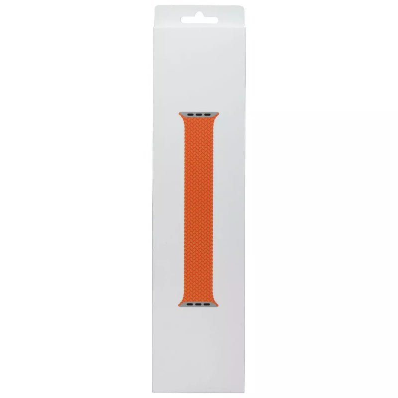 APPLE BRAIDED SOLO LOOP BAND 41MM - SIZE 4 - BRIGHT ORANGE - Brand New