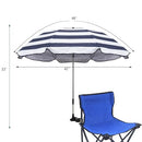 GRANDMEI Beach Chair Umbrella with Universal Clamp,46 inches (Stripe) - Brand New