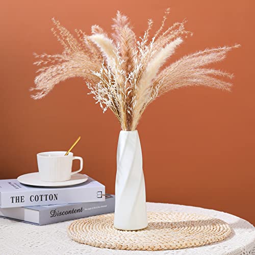 DIDAEY 10 PACK COMPOSITE PLASTIC FLOWER VASES BULK WHITE SMALL TALL VASES -WHITE - Like New