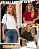 Ficerd 3 Pack Women Crop Tops Half Sleeve Cropped T Shirts FCRD - Size XXL - Brand New