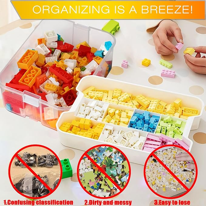 WillingHeart Kids Toy Storage Box Lego Stackable Building Blocks - WHTP01 Like New