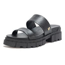 KL153368 KARL LAGERFELD WOMEN'S LACARA DOUBLE STRAP LUG SOLE SANDAL - SIZE 8 - Like New