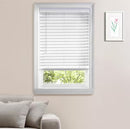 HOME DECORATORS COLLECTION CORDLESS FAUX WOOD BLINDS - WHITE - Like New
