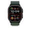 APPLE WATCH BAND - ALPINE LOOP (49MM) - DARK GREEN WITH BLACK TITANIUM - LARGE - Like New