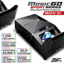ELITEPROJECTOR ULTRA SHORT THROW PROJECTOR MOSICGO 1080P MGFU-S1-FBA - BLACK - Like New