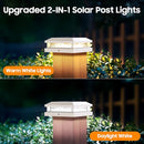 Bosceos Solar Post Cap Lights 6-Pack, 2 Modes 16LEDs Bright Solar Post Lights - Like New