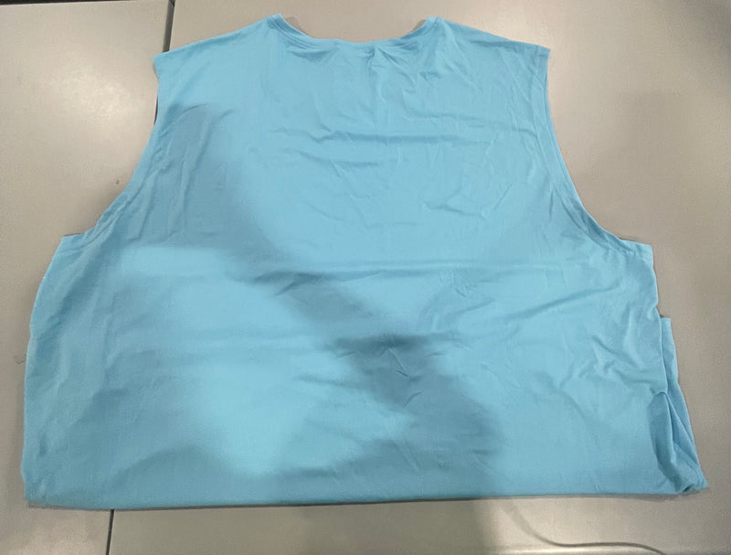 CAKULO SLEEVELESS ATHLETIC SHIRT - SIZE: MEN 5XL - LIGHT BLUE - Like New