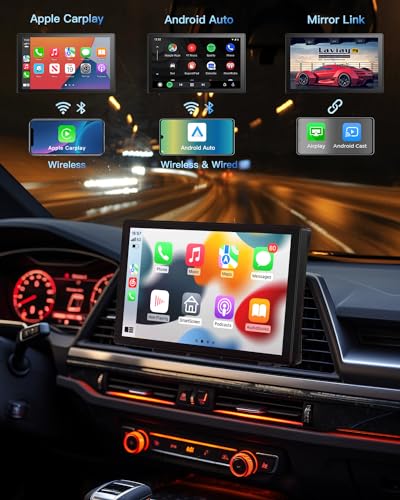 Wireless Carplay Touchscreen with 4K Dash Cam: Portable Apple Carplay Like New