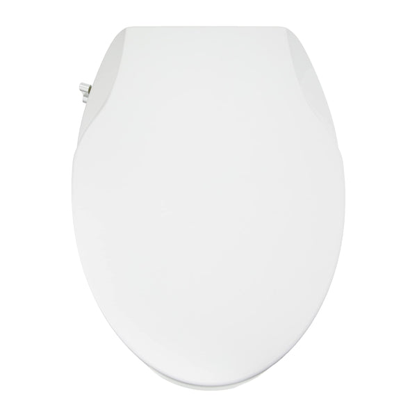 Amazon Basics Oval Nonelectrical Bidet Seat Self-cleaning Elongated - WHITE - Like New