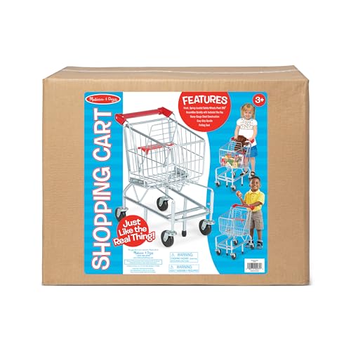 Melissa & Doug Toy Shopping Cart With Sturdy Metal Frame - Like New