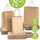 WDC Industries Brown Paper Bags Bulk 75 Bags 25 Each Size (Large, Medium, Small) - Like New