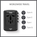 CONAIR FAST CHARGE UNIVERSAL TRAVEL ADAPTER - BLACK - Like New