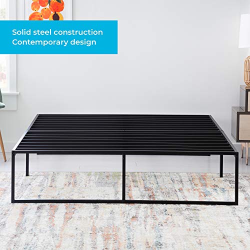 Linenspa Metal Platform Bed Frame - Tool Included - Queen Size - Black - Like New