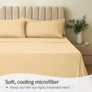 LUXCLUB 6 PC SHEET SET BED SHEETS DEEP POCKETS 18" KING - BUTTER - Brand New