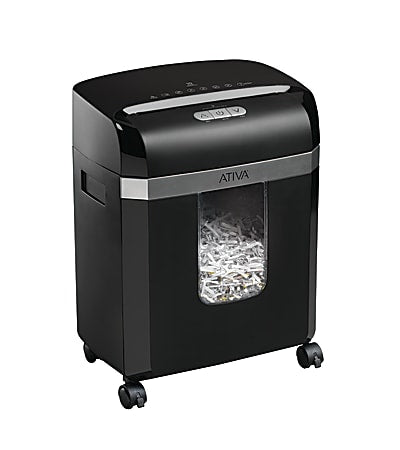ATIVA 10 SHEET CROSS CUT SHREDDER - BLACK - Like New