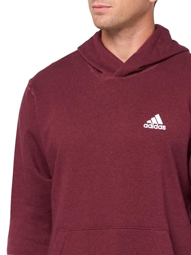 IY6614 ADIDAS MEN'S ESSENTIALS SWEATSHIRT SHADOW RED MELANGE SIZE S - Brand New