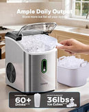SILONN NUGGET ICE MAKER COUNTERTOP 36LBS SELF SILONN SLIM17T-PRO PELLET - STEEL - Like New