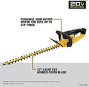 DEWALT 20V MAX Cordless Hedge Trimmer 22" Tool Only DCHT820B - Black/Yellow Like New