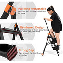 ALPURLAD 3 Step Ladder Aluminum Folding Ladders with Telescopic Hand Rair - Brand New