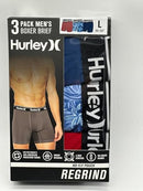 HURLEY REGRIND MAINLINE BOXER BRIEFS 3-PACK LG (36"-38" WAIST) - Multicolor New