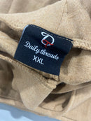 DAILY THREAD MEN FRENCH TERRY CASUAL JOGGER SWEATPANTS ELASTIC SIZE: 2XL - KHAKI - Brand New