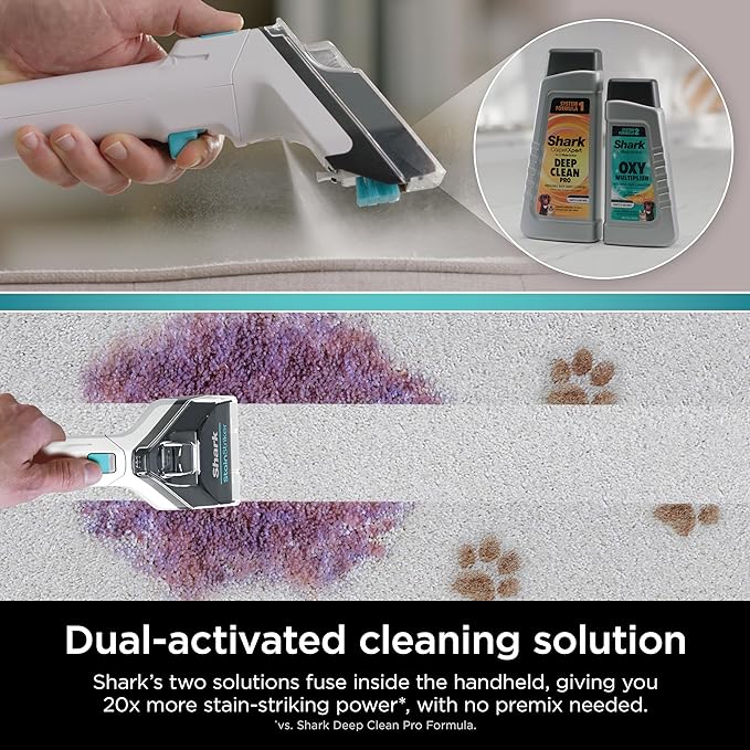 Shark EX201 CarpetXpert Upright Carpet Area Rug & Upholstery StainStriker - Cyan - Like New